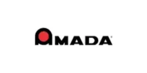 A black and red logo is shown for amada.