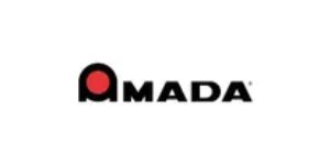A black and red logo is shown for amada.